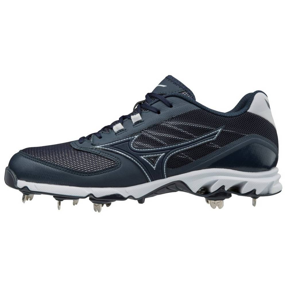 Mizuno 9-Spike Dominant 2 Rövidszárú Metal Férfi Stoplis Cipő Sötétkék/Fehér FMA264871